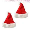 Berets 6pcs Santa Claus Hats Christmas Plush Hat Red na rok świąteczne dzieci