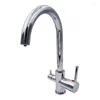 Kitchen Faucets Faucet 2024 Solid Brass 3 Way Water Filter Tap 360 Degree Rotation Sink 1615 SD