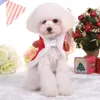 犬の首輪クリスマスコスチューム子犬クリスマスマントサンタハット付き装飾サイズ