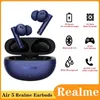 Mobiltelefonörlurar Realme Buds Air 5 Trådlös Bluetooth 5.3 Earbud Waterproof Sport hörlurar Aktivt brus Låg latens Gaming TWS Earphone med MIC J240123