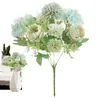 Dekorativa blommor Peony Stems 7-stjälkar Faux Flower Vintage Buquets Artificial For Wedding Home Decoration Bride Bouquet
