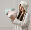 5 borse per cosmetici da donna in peluche con stampa arcobaleno, borsa da viaggio di grande capacità, colore misto