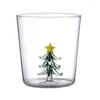 Wine Glasses Christmas Tree Glass Cup Party Tumbler Reusable Stemless Food-Safe