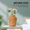 Vasos rattan tecido vaso arte moda mesa decoração plantas vaso de flores faddish casa jardinagem suprimentos