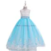 In Stock Flower Girl Dresses Girls Summer Dress Children Long Princess Vestido Party Wedding 3 10 12 Years Y19061501 Drop Delivery E Dhgnm