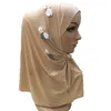 Etnik Giyim Çiçek Müslüman Kadınlar Başörtüsü Başrahi Anında Eşarp İslam Duası Tek Parça Amira Chemo Cap Türban Burka Femme Head