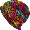 Berets abstrato leopardo pele slouchy legal beanies crânio bonés para mulheres homens correndo chapéu macio noite dormir quimio headwear