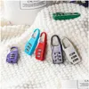 Serrures de porte Mini Dial Digit Lock Numéro Code Mot de passe Combinaison Cadenas Sécurité Voyage Safe Lage Deux formes Drop Livraison Accueil Gar Dhwq7