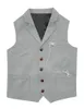 Men's Vests Vest Suit Brown Single Breasted Cowboy Waistcoat Men Male Classic Man Dress Tweed Suits Sleeveless Formal Business