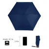 Guarda-chuvas Viagem Mini Guarda-chuva Leve Pequeno e Compacto Terno para Bolso com Caso Dobrável Iightweight Preto
