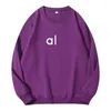 AL-207 YOGA Hoodies Women Solid Color Round Neck Wool Sweatshirt Men and Women Casual Pullover Long-sleeved Yoga Outfit Hoodie