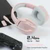Headset nubwo G06 Dual lägen Trådlösa spelhuvudset för PS5 PS4 PC Xbox One Series X Games 2.4G Bluetooth -hörlurar J240123