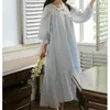 Mulheres sleepwear longo senhora francesa mulheres vestido unikiwi laço vintage algodão estilo nightdress pescoço princesa pijamas camisolas