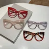 Lunettes de soleil KAMMPT Surdimensionné Cat Eye Femmes Lunettes Élégant Bleu Lumière Blocage Spectacles Tendance Vintage Couleur Bonbon Ordinateur Lunettes