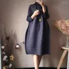 Robes décontractées Miyake Original Plissé Vintage Robe Hiver Col Roulé Lâche Haute Mode Esthétique Designer Femmes Abayas Vêtements Élégants