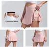 Dames Geplooide Tennisrok met Zakken Shorts Atletische Rokken Crossover Hoge Taille Atletische Golfskorts Workout Sportrokken 240119