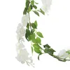 Decorative Flowers Simulation Fake Wisteria Leaves Vine Artificial Hanging Rattan Wreath Silk Strings For Party Wedding Home Room Decor