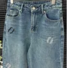 designer womens Jeans Channel letter Luxury pants C Designer jeans Fashion brand Embroidery ladies wide leg pants women clothing