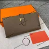 Fashion brand bag Designer wallet luxury Cowhide Long Slim Wallet Medium Lizhi Pattern Women's Casual Style Leather Driver's License Bag