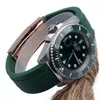 Composants Sangle de montre en caoutchouc de haute qualité pour bracelet Tudor 20 mm 21 mm bleu vert étanché