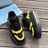 Tasarımcı Sıradan Ayakkabı Naylon Spor Ayakkabı İtalyan Moda Spor Ayakkabı Dantel Up Erkekler Kadın Ayakkabı Deri Daireler Dış Mekan Nefes Alabilir Spor Eğitim Ayakkabıları