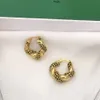 24SS Designer Botega Veneta Boucle d'oreille Accueil 21 Nouvelles boucles de pâte frite Diamant vert Boucles d'oreilles en diamant bleu Femmes Tempérament haut de gamme Géométrique Micro Incrusté Plein Dia