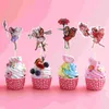 Festive Supplies Party Cake Toppers Cupcake Picks Flower Fairy Shape Creative Ornaments Happy Birthday Decor