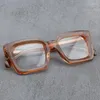 Okulary przeciwsłoneczne ramy octan kwadratowe okulary żółwiowe mężczyźni designer ręcznie robione klasyczne okulary recepty kobiety duże twarz okulary z obudową