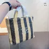 Woman Straw Bags Bucket Bag Nylon Shoulder Bags Hobos Chain Handbags Designer Crossbody Lady Small Totes