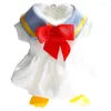 Abbigliamento per cani Anime Anatra Vestiti per animali domestici Bowknot Abito da principessa Abbigliamento per cani Gatto Stampa piccola Kawaii Moda calda Autunno Inverno Ragazza Chihuahua