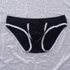 Cuecas masculinas sexy fina cintura baixa u convexo bolsa g-strings briefs tangas roupa interior calcinha macia respirável bikini deslizamento homme