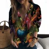 بلوزات المرأة الصيفية سيدة قميص الفاكهة ثلاثية الأبعاد شخصية لطيفة نمط غير رسمي للسيدات أزياء الاتجاه