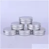 Packing Bottles Wholesale 30G Aluminum Cream Jars With Screw Lid Cosmetic Case Jar 30Ml Tins Lip Balm Container Drop Delivery Office Dhhlk