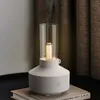 Humidifiers Simulation Candle Light Air Humidifier 150ML Diffuser Home Aromatherapy Humidifiers Oil Diffusers Desk Atmosphere Lamp YQ240122