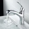 Bathroom Sink Faucets Pull-out Basin Faucet Wash And Cold Single Handle Cabinet Head Face Lengthened