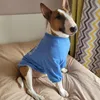 Одежда Одежда для бультерьера Весенний хлопковый свитер с синим принтом Одежда для собак Золотистый ретривер Одежда для средних и крупных собак