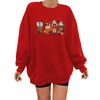 Damen Hoodies Comfort Color Sweatshirts Frauen Rundhals Langarm Halloween Print Hoodie Mode Lose Tops Top Strickpullover