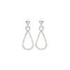 Designer Miui Miui Earring Miu Family Early Spring Series New 8-character Imitation Crystal Earrings Women's Diamond Earrings Elegant Temperament the Same Style