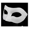 Masques de fête Blanc Demi Masque Halloween Papier Blanc Zorro DIY Hip-Hop Cadeaux de Noël peints à la main 50pcs / lot Drop Livraison Accueil G Dhxhv