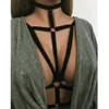 Whole- sexy Goth Lingerie Elastic Alluring Harness Bustier Bandage cage bra cupless lingerie Bandage Body belt Crop Tops Black221G