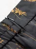 Röcke ZUZK Frühling Herbst Jacquard Rock Chinesischen Stil Mode Vintage 2024 Elastische Taille Satin Slim Fit Split One Step