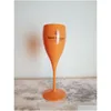 Wine Glasses 6X Veuve Clicquot Acrylic Plastic Champagne Orange Flutes Wine Glasses Drop Delivery Home Garden Kitchen, Dining Bar Drin Dhcza