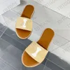 designer slides espadrilles women slippers flat shoes summer luxurys Canvas Sandals with box 512