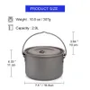 Camp Kitchen Widesea Camping Tableware Titanium Cookware Set Tourism Cauldron Outdoor Cooking Pot Picnic Kitchen Hiking Trekking YQ240123