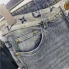 Mäns jeans designer designer ny high-end european smala fit byxor jeans rent bomull casual trendiga märke elastiska mäns små fötter för tidig vår 2024 7lrq e1pe jvkt