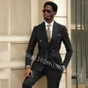 Costumes pour hommes derniers modèles De pantalons Blazer pour hommes coupe ajustée Double boutonnage 2 pièces Tuxedos De mariage vêtements De marié Trajes De Hombre