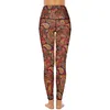 Dameslegging Klassiek Mod Paisley Yogabroek Zakken Retro bloemenprint Sexy Push-up Grappige sportlegging Elastisch Grafisch Fitness