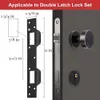Ny metall dörr spärrplatta förstärkare dubbel hål armerad spärrplatta säkerhet tung dörr spänne spännplatta säkerhetsmaskinvara