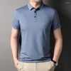 Polos pour hommes Top qualité été marque concepteur couleur unie mode polos pour hommes à manches courtes décontracté hauts vêtements de mode