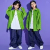 Bühnenkleidung Hip Hop Kostüme für Mädchen Jungen Kinder Hiphop Performance Outfit Tanzen Jazz Ballroom Dance Kleidung Hemd Hosen